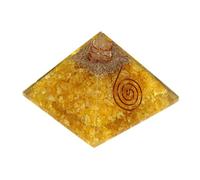 Jet International Exquisito A ++ Citrine Orgone Pyramid Crystal Gemstones Piezo Electric Ondas electromagnéticas