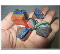 Jet International Exquisito Chakra Unido A ++ Conjuntos de Geometría Sagrada 5 Piedra Platónica Sólido Grado Superior Calidad Merkaba Star w/Velvet Pouch Atractivo Limpieza Vida Vitalidad Curación