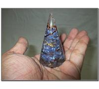 Jet International Exquisito Indigo Órgano Antena Cono Chakra Cristal Piedras preciosas Ágata Ónix Navidad EMF Protección Divino Espiritual Metafísico Maravilloso Brillante Enérgico