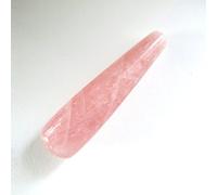 Jet International Fantástica varita lisa de cuarzo rosa de 4 pulgadas Aprox. Stick Healing Spiritual Divine India La imagen de la geometría de la terapia de cristal A ++ es SOLO una referencia