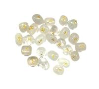 Jet International Fantástico Cristal de Cuarzo 25 Piedras de Runa Folleto Gratis Terapia de Cristal Piedras Preciosas Anciano Futhark Nórdico Hecho A Mano Hecho A Mano Cristal M