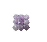 Jet International Fantástico cubo de pirámide de amatista 54 Cristal Gema Hexaedro Geometría sagrada Manifestación Curación Grado superior A + Reiki Limpieza de energía Divina espiritual Reiki Curac