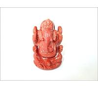 Jet International Gemstone Ganesha Ganeshji 2.5 pulgadas Red Goldstone Aprox. La imagen artesanal tallada a mano de 120 gramos de regalo de India es SOLO una referencia