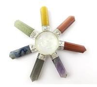 Jet International Generador de energía de piedras preciosas de equilibrio de chakras Folleto gratuito Terapia con cristales Producto exclusivo Puntos cónicos Curación Reiki Sagrado