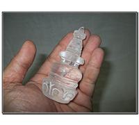 Jet International Genuino Cristal de cuarzo Stupa Himalaya Tibetano Nepal Vajra Buda Talla Deidad Budismo tibetano Esvástica Kila Phurpa Lama Mágico Ritual Desintegrador