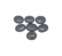 Jet International Hot Real Masaje de basalto Chakra 7 River Stones Spa Belleza Body Chakras Reiki Set de regalo Cristal ovalado Gemstone Grabado Chakra curativo Bolsa de equilibrio Espiritual Pagan