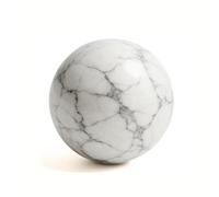 Jet International Howlite 45-50 mm Bola Esfera Piedra preciosa A + Cristal tallado a mano Curación del altar Enfoque devocional Chakra espiritual Limpieza Cristal Terapia La imagen del folleto es SO