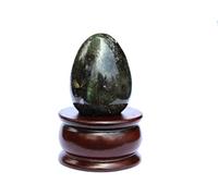 Jet International Huevo de piedras preciosas de labradorita natural 45-50 mm A + Cristal tallado a mano Curación del altar Enfoque devocional Limpieza de chakras espirituales La imagen del cristal m