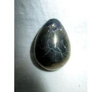 Jet International Huevo de piedras preciosas de pirita rara 110 gramos Cristal de piedra ovalada Jumbo con bolsa Intuición pulida Vinculación protectora psíquica Renacimiento Poder Visionario Chispa