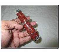 Jet International Jazmín rojo energizado Orgoneta Extremo redondeado Suave Varita de masaje Varita Enérgica Cobre Chokurei Reiki Santo Chembuster Cloudbuster Orgonita Antena Piadoso Auspicioso