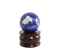 Jet International Lapislázuli 45-50 mm Aprox. Bola Esfera Piedra preciosa A + Tallado a mano Altar de cristal Curación Enfoque devocional Chakra espiritual Limpieza Metafísica