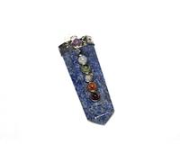 Jet International Lapislázuli Colgante Chakra Plano 2 pulgadas Aprox. A ++ Terapia de Cristales Divina India Espiritual de Sanación de Grado Superior