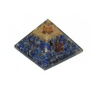 Jet International Lapislázuli energizado Piedras preciosas de 4 pulgadas de la pirámide de Orgone Cobre Mezcla de metal Curación rara Energía positiva Protección EMF Radiación Ondas absorbidas Terap
