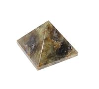 Jet International Lovely Labradorite Pyramid Free 40 Pages Booklet Terapia con cristales Aprox. 1.25"Elementos de la Tierra Símbolo de Reiki Pentáculo Cristal de piedras preciosas Curación Vastu