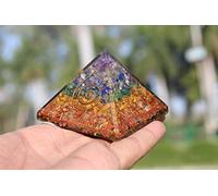 Jet International Mezcla de piedras preciosas Chakra único Pirámide de Orgone Folleto gratis Terapia de cristal Piedras preciosas de cristal Mezcla de metal de cobre Rara curación Energía positiva T