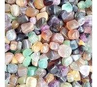 Jet International Multi Flourite Tumbled Stone 100 Gramos A ++ Aprox. La imagen del folleto de terapia de cristales metafísicos de curación de alto grado de 0.75 "a 1" pulgadas es SOLO una refer