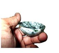 Jet International Natural Tree Agate Bowl 2"Gemstone A + Imagen de terapia de cristal de curación de altar rara de cristal tallada a mano es SOLO una referencia.