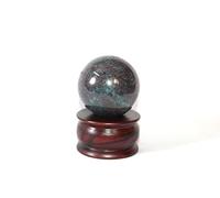 Jet International Nuevo Ruby Kyanite 45-50 mm Bola Esfera Piedra Preciosa A + Cristal Tallado a Mano Curación del Altar Enfoque devocional Limpieza Espiritual del Chakra La Imagen metafísica es Solo