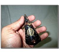 Jet International Nuevo Usui Grabado Turmalina negra Orgone Chakra Cone X-mas Cristal Piedras preciosas Protección EMF Divino Espiritual Metafísico Maravilloso Brillante Enérgico