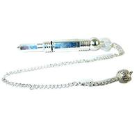 Jet International Péndulo de Metal Plateado de 3 Piezas Aprox. Folleto de 2,5 Pulgadas con Terapia de Cristal A +