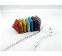 Jet International Péndulo de pirámide unida al chakra A ++ Terapia de cristal Reiki