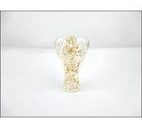 Jet International Precioso Cristal Cuarzo Orgone Angel 2"Piedras Preciosas de Cristal Cobre Metal Mezcla Rara Curación Energía Positiva Libre Folleto Terapia de Cristal