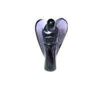 Jet International purple Glass 2" Angel natural hand carved Red Jasper for Healing angel Pocket angel statue for Home decor