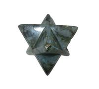 Jet International Rare New Natural Labradorite Large 2 "Merkaba Gemstone Enorme Big A + Tallado a mano Mineral Rock Crystal Altar Dios Rezo Mantra Om Altar Bandeja de curación Plato Enfoque devoci