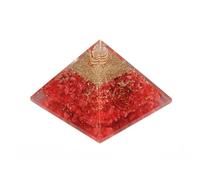 Jet International Red Chakra Orgone Pyramid Piedras preciosas de efecto eléctrico piezo, rojo