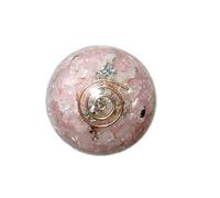 Jet International Rose Orgone Sphere Ball Chakra Cristal de limpieza único Piedras preciosas Cobre Mezcla de metal Curación rara Energía positiva Tetraedro Geometría sagrada Memoria.