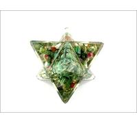 Jet International Ruby Fuschite Orgone Merkaba 4 "Folleto gratis Terapia con cristales Gran cristal grande Navidad