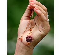 Jet International Rudraksha Cobre Péndulo Espiral Muelle en espiral A ++ Terapia con cristales