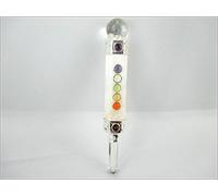 Jet International Scolecite Mini Chakra Stick 3-3.5 pulgadas Aprox. Varita de bolsillo Terapia con cristales Curación Espiritual Divina India Geometría A ++