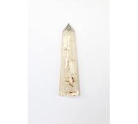 Jet International Selenita energizada Orbel Obelisk Varita de masaje Folleto gratuito "Terapia de cristal " A +