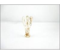 Jet International Selenite Orgone Angel 2"Piedras preciosas de cristal Cobre Mezcla de metal Curación rara Energía positiva Libre Folleto Terapia de cristal