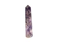 Jet International Torre de obelisco de amatista genuina Folleto gratuito Terapia de cristal Jumbo 8 facetas Aura Cristal de roca Tierra natural pulida Punto de equilibrio espiritual Piedra preciosa