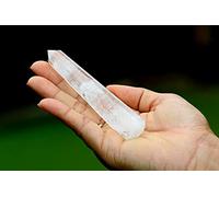 Jet International Torre de obelisco de cristal de cuarzo energizado Folleto gratuito de 8 facetas Terapia de cristal