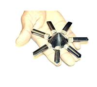 Jet International Turmalina negra Generador de pirámide de 7 puntos Folleto gratuito Terapia con cristales Producto exclusivo Puntos cónicos Curación Reiki Sagrado