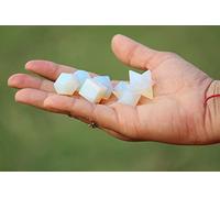 Jet International Wow A ++ Opalite 7 Piedras Conjuntos de geometría sagrada Piedras preciosas Platónico Sólido Grado superior Calidad Merkaba Star w/Velvet Pouch Atractivo Limpieza Vida Vitalidad