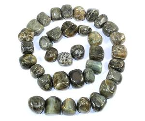 Jet International Wow Labradorita Tumbled Stone Aprox. 0.75"a 1" pulgadas Folleto gratis Terapia de cristal 100 gramos Grado original con calidad de bolsa de terciopelo La imagen original es SO