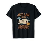 Jet Lag es mi Recuerdo Favorito Etiqueta de Viaje Retro Camiseta