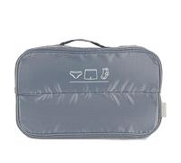 JET LAG - VO1158 - Pochette de Rangement pour Sous-vêtements en Toile - idéale pour Voyages - Avec plusieurs compartiments et fermeture éclair - Pratique et Durable - Gris