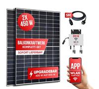 Jet-Line | Planta de energía para balcones | 900 W 600 W | fotovoltaica | sistema solar | listo para enchufar | WIFI | inteligente | balcón | solar | sistema solar | sistema fotovoltaico | solar de