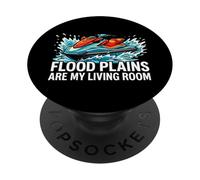 Jet Skiing Flood Plains Are My Living Room PopSockets PopGrip Adhesivo