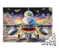 Jet sobre la Ciudad Extra Thick Cardboard Diseños Animados Arte de Tierra Jigsaw Puzzle Adults Stress Relief Indoor Activity Gift for Teen Fans 12 18 Years Puzzle Lovers 70x50cm/1000pcs