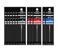 三菱鉛筆 Jet Stream Prime - Recambio para bolígrafo de tinta SXR - 200 - 07/0,7 mm, juego de 10 unidades (negro, rojo, azul)