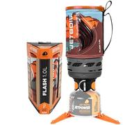 Jetboil Flash - Estufa portátil de ebullición rápida de 1.0L para acampar y mochileros con encendido automático de 1 paso, nuevo para 2025, quemador de propano/isobutano con taza de cocina, paisaje