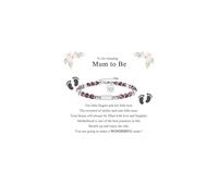 JETBON Regalos para futuras mamás, regalos de embarazo para mamá que espera, pulsera de pies de bebé para mujer, Plata de ley