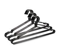 jetdio 45 cm Fuerte Perchas de Alambre de Metal Perchas de Ropa, Perchas, Perchas (de estándar, Ideal para Uso Diario, 30 Unidades, Black Diamond