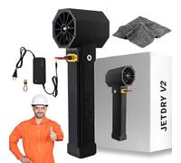 Jetdryshop - Secador de coche Jetdry soplador turbo para coche, soplador de hojas inalámbrico súper eléctrico de 64 mm, soplador de aire recargable para limpieza de patio, cuidado del césped, secado